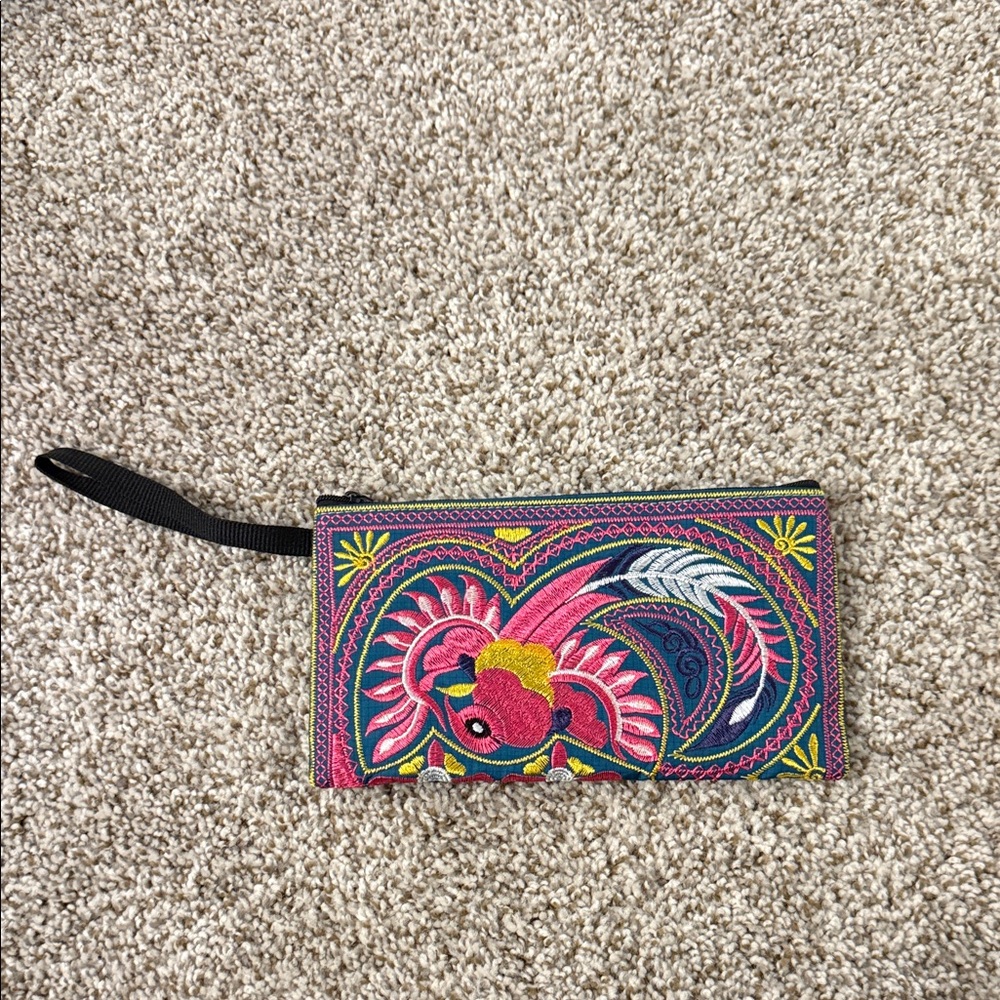 Colorful Embroidered Pouch